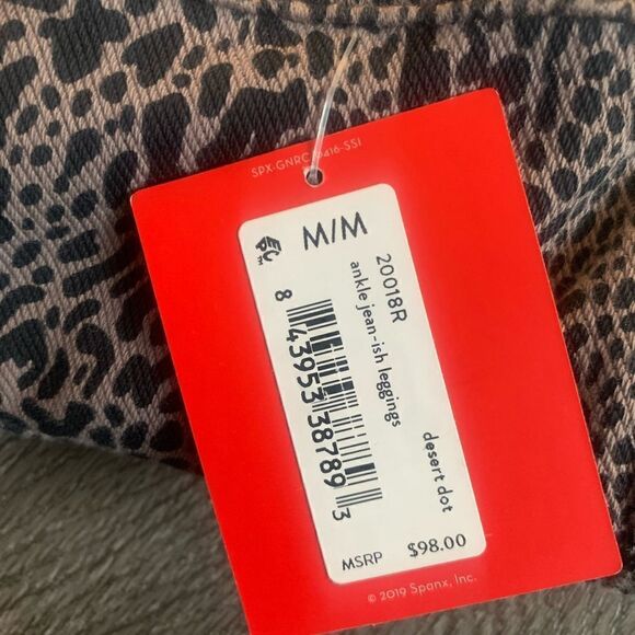 Spanx ankle jean-ish animal print leggings very comfortable - Picture 4 of 5